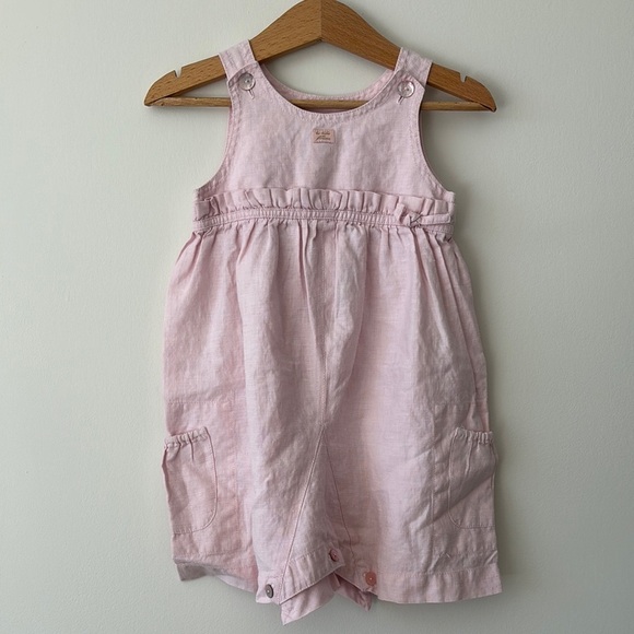 Pink Sleeveless Jumpsuit with Elastic Waist - Picture 1 of 3